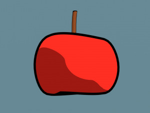 Stylized anime apple 3D Model