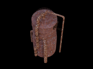 Old Rust Water Tower Low-poly 3D Модель