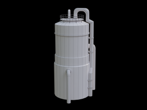 Old Rust Water Tower Low-poly 3D Модель