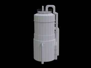 Old Rust Water Tower Low-poly 3D Model