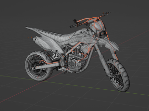 KAWASAKI KLX-BF Modelo 3D