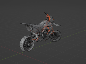 KAWASAKI KLX-BF Modelo 3D
