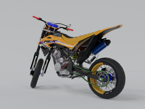 KAWASAKI KLX-BF Modelo 3D