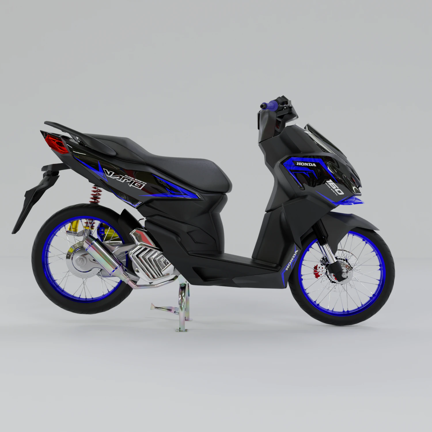 HONDA VARIO 160 3D Model .c4d .max .obj .3ds .fbx .stl .blend 