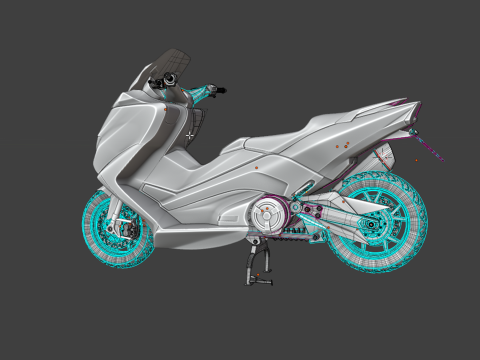 YAMAHA TMAX 3D MODEL Modello 3D