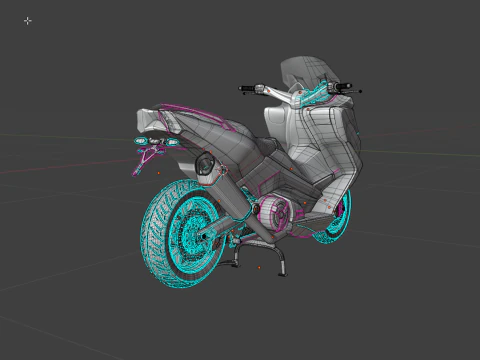 YAMAHA TMAX 3D MODEL 3D Model