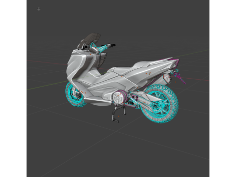 YAMAHA TMAX 3D MODEL Modello 3D