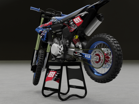 YAMAHA YZ65 MOTOCROSS 3Dモデル