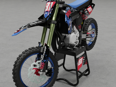 YAMAHA YZ65 MOTOCROSS 3Dモデル
