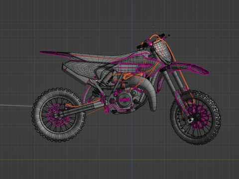 YAMAHA YZ65 MOTOCROSS 3Dモデル