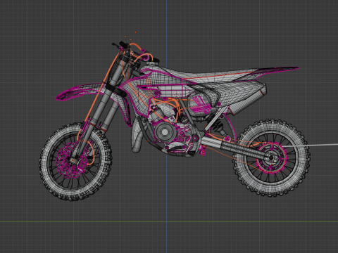 YAMAHA YZ65 MOTOCROSS 3Dモデル