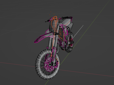 YAMAHA YZ65 MOTOCROSS 3Dモデル