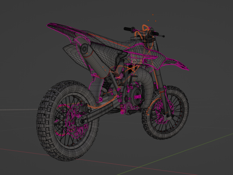 YAMAHA YZ65 MOTOCROSS 3Dモデル