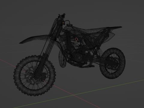 YAMAHA YZ65 MOTOCROSS 3Dモデル