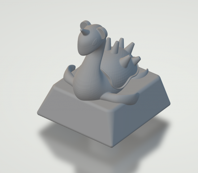 Key cap 1u row 1 3d print Modèles 3D en vedette .c4d .max .obj .3ds .fbx .stl .blend 