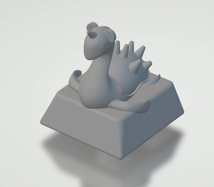 Key cap 1u row 1 3d print 3D Print Model .c4d .max .obj .3ds .fbx .stl .blend 