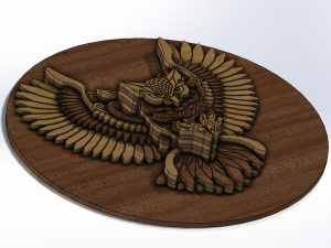 Owl Laser cutting model 3D print model 3D Model