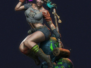 Harley Quinn Ready to Print 3D Print Model