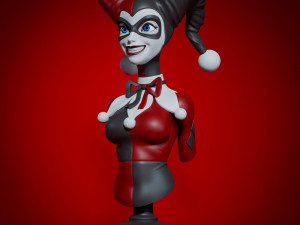 Harley Quinn Bust Ready to Print 3D Baskı Modeli