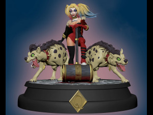 Harley Quinn with Jackels Ready to Print 3D Print Model