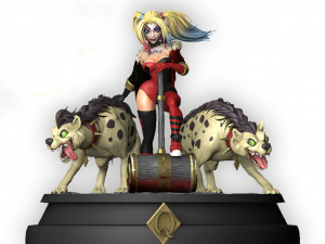 Harley Quinn with Jackels Ready to Print 3D Baskı Modeli
