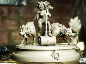 Harley Quinn with Jackels Ready to Print 3D Baskı Modeli