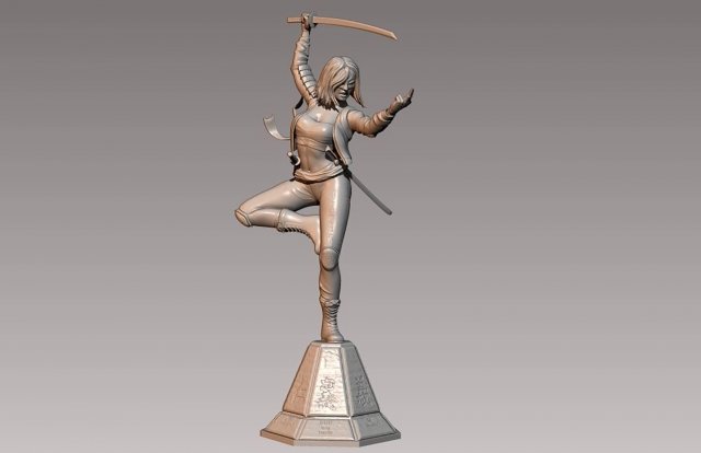 Katana Suicide Squad Ready to Print 3D 打印模型 .c4d .max .obj .3ds .fbx .stl .blend 