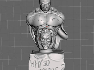 Batman vs Joker Bust Ready to Print 3D printmodel