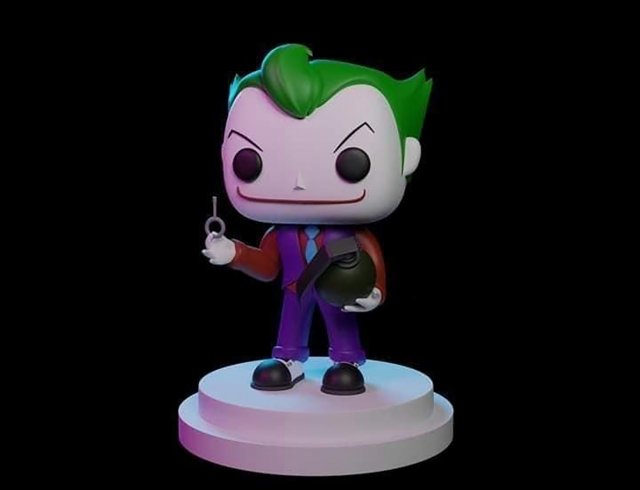 Funko Joker Ready to Print 3Dプリントモデル .c4d .max .obj .3ds .fbx .stl .blend 