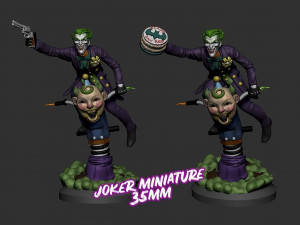Joker Miniature Modelo de Impressão 3D