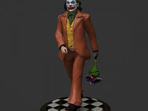 Joker Clown with Roses 3D Print Model