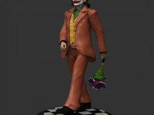 Joker Clown with Roses 3D Print Model