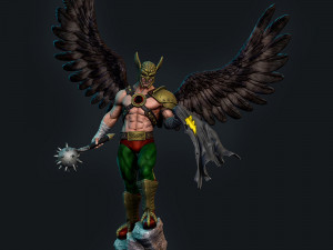 Hawkman Statue Modèles 3D en vedette
