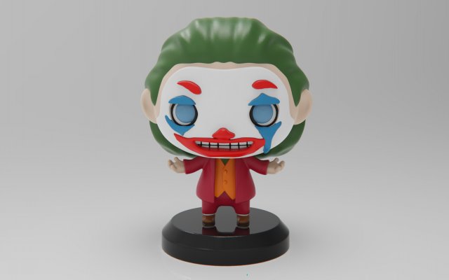 Joker Figure 3Dプリントモデル .c4d .max .obj .3ds .fbx .stl .blend