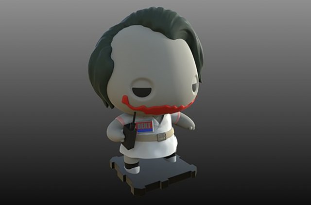 The Dark Knight Nurse Joker 3D प्रिंट मॉडल .c4d .max .obj .3ds .fbx .stl .blend 