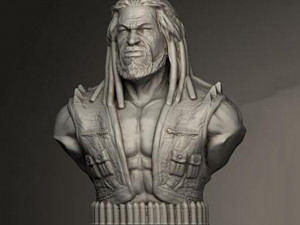 Lobo Bust 3Dプリントモデル