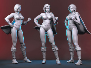 Power Girl Figure Modelo de Impressão 3D