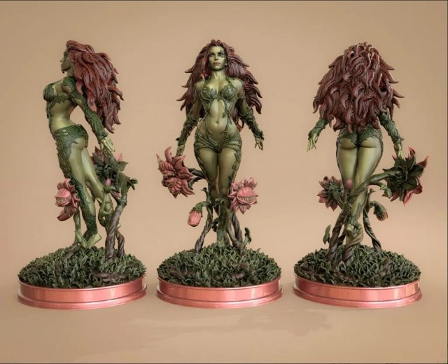 Poison Ivy 3D Baskı Modeli .c4d .max .obj .3ds .fbx .stl .blend 