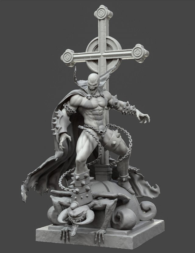 Spawn Figure 3D Print Model .c4d .max .obj .3ds .fbx .stl .blend 