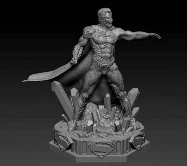 Cyborg Superman 3D Print Model .c4d .max .obj .3ds .fbx .stl .blend