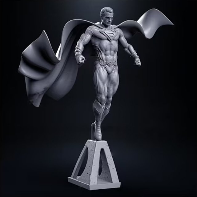 Superman 3D-Druckmodell .c4d .max .obj .3ds .fbx .stl .blend 