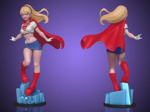 Supergirl Statue 3D-Druckmodell