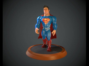 Superman Catoon Style 3Dプリントモデル