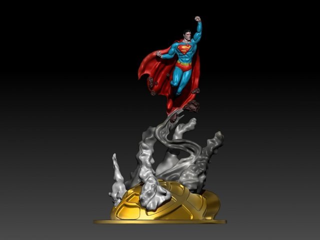 Superman Statues 3D Принт Модель .c4d .max .obj .3ds .fbx .stl .blend 