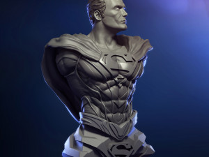 Superman Bust Modèles 3D en vedette