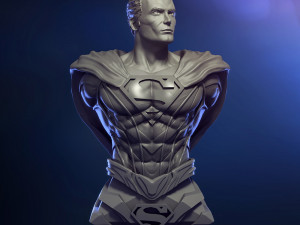 Superman Bust Modèles 3D en vedette