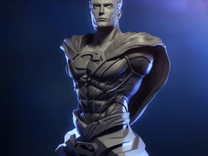 Superman Bust Modèles 3D en vedette