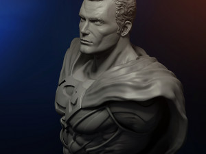 Superman Bust Modèles 3D en vedette