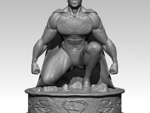 Superman Kneeling 3D Print Model