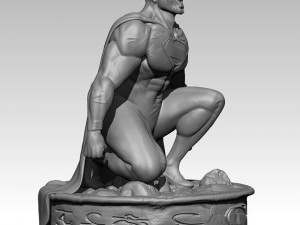 Superman Kneeling 3D-Druckmodell